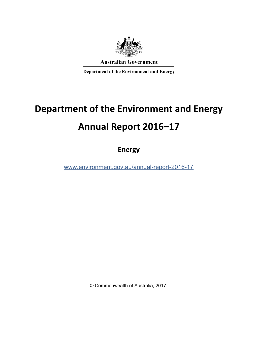 Department of the Environment and Energy s2