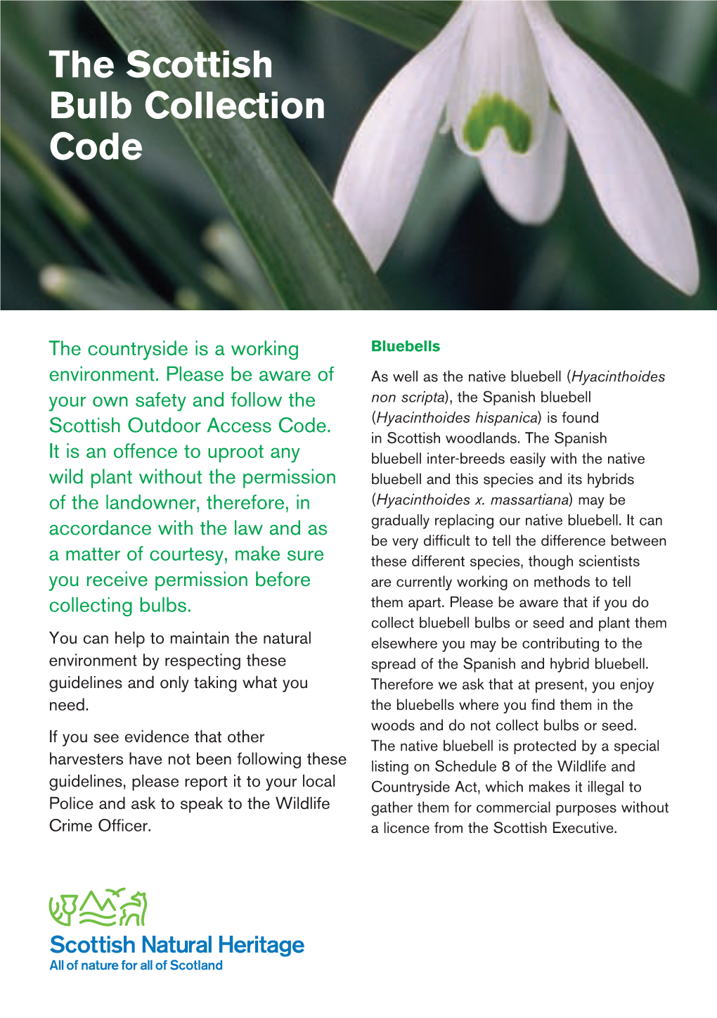 The Scottish Bulb Collection Code