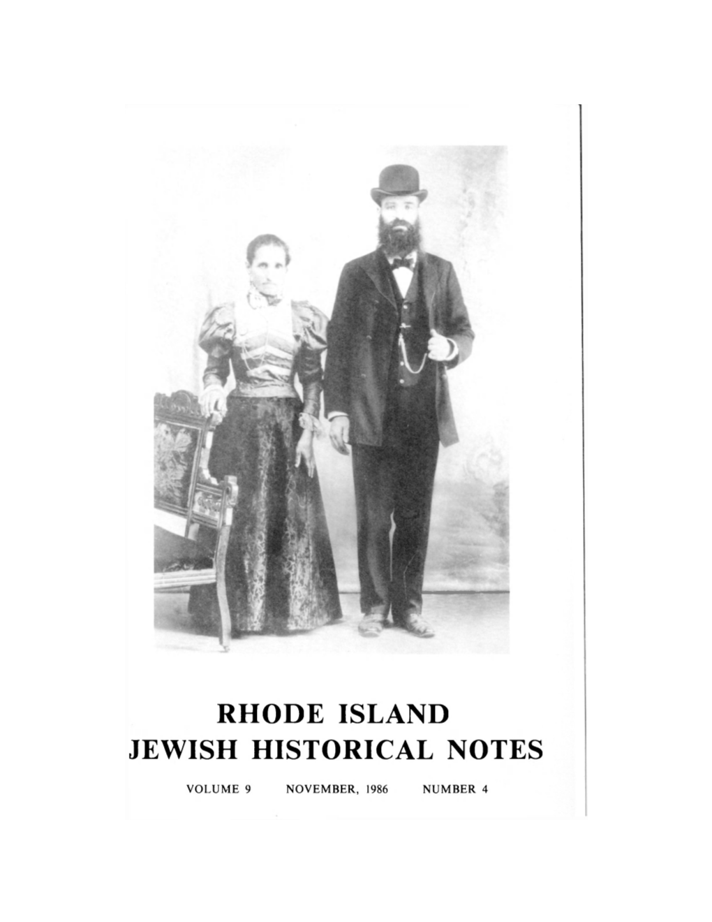 Rhode Island Jewish Historical Notes