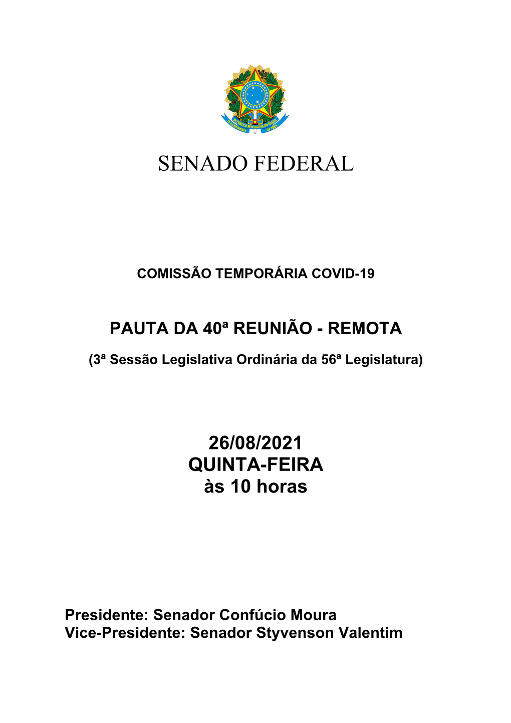 Comissão Temporária Covid-19