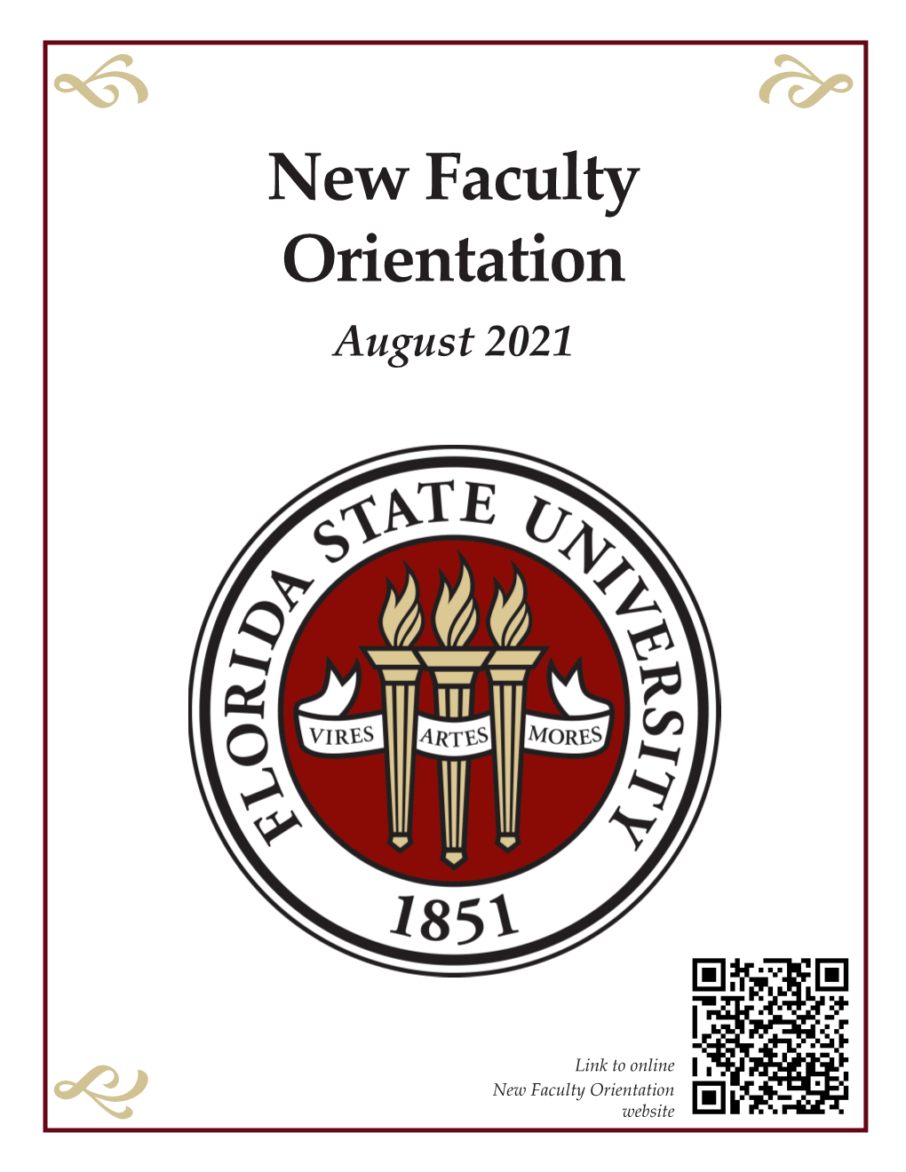 New Faculty Orientation August 2021