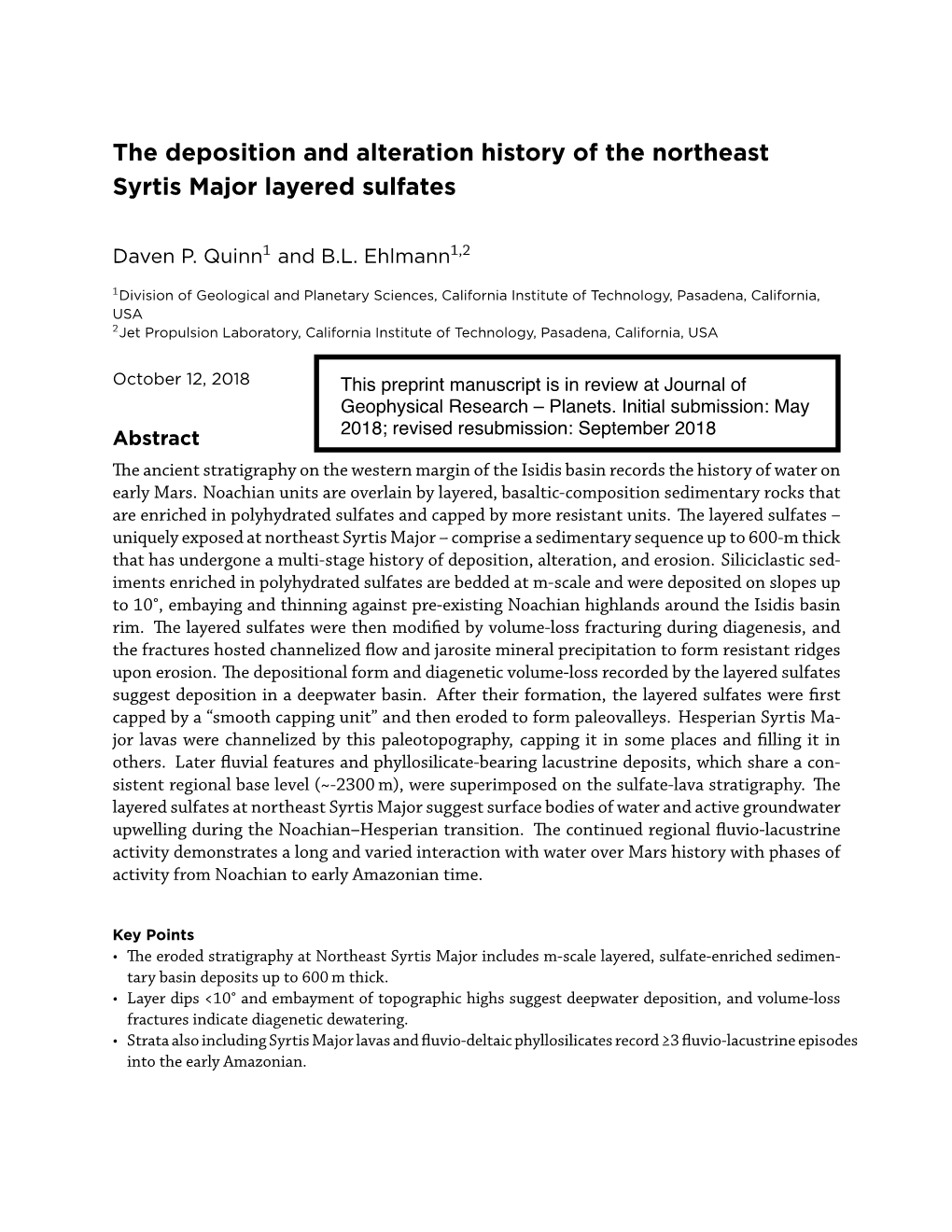 The Deposition and Alteration History of the Northeast Syrtis Major Layered Sulfates