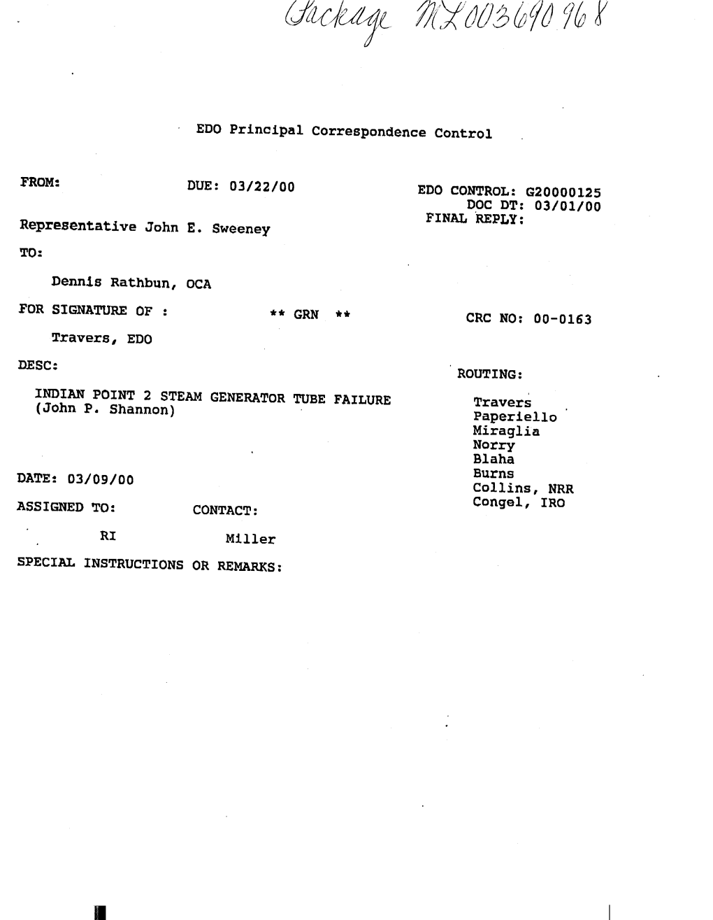 IP-2 Steam Generator Tube Failure (John P. Shannon)