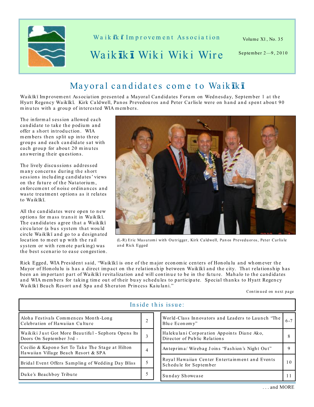 Waikīkī Wiki Wiki Wire September 2—9, 2010