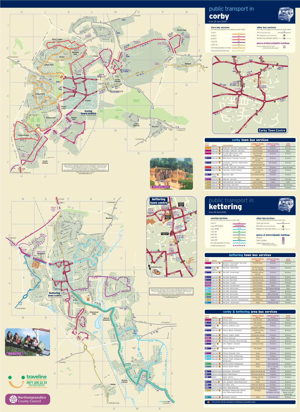 Kettering and Corby Map & Guide