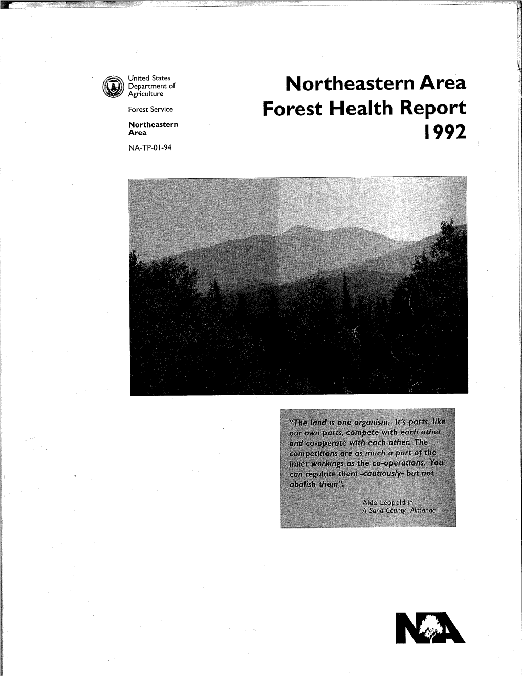 Northeastern Area Forest Health Report