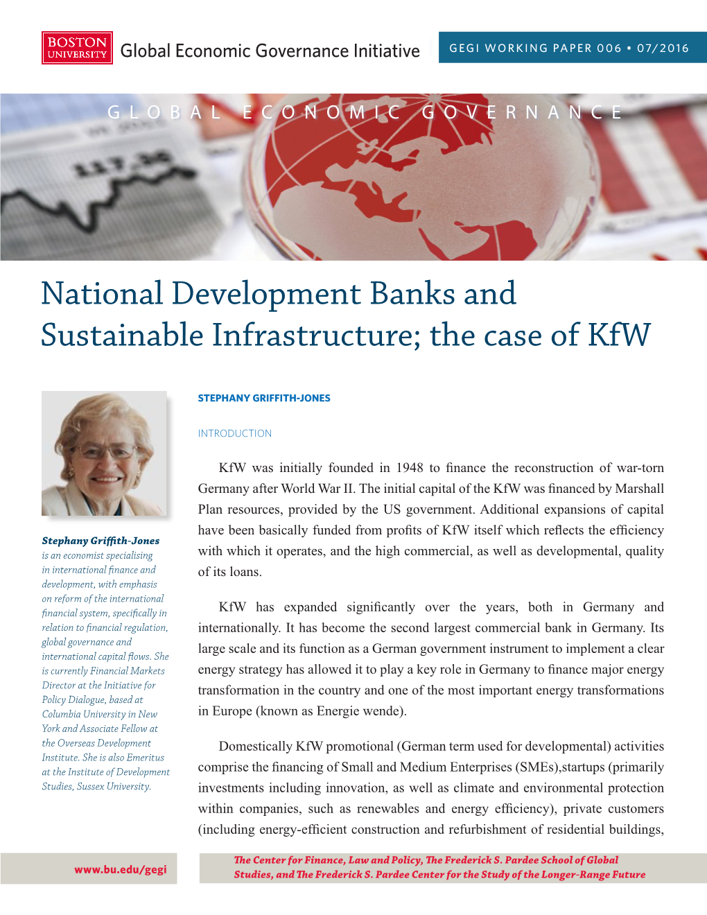 National Development Banks and Sustainable Infrastructure; the Case of Kfw