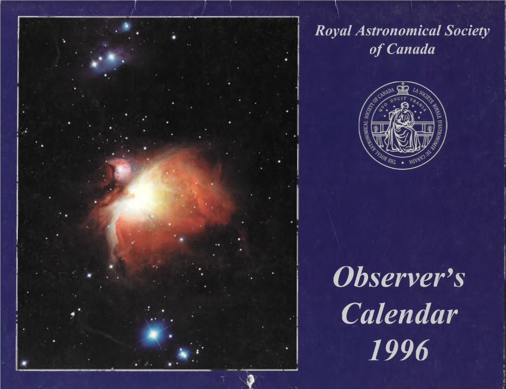 RASC Observer's Calendar 1996