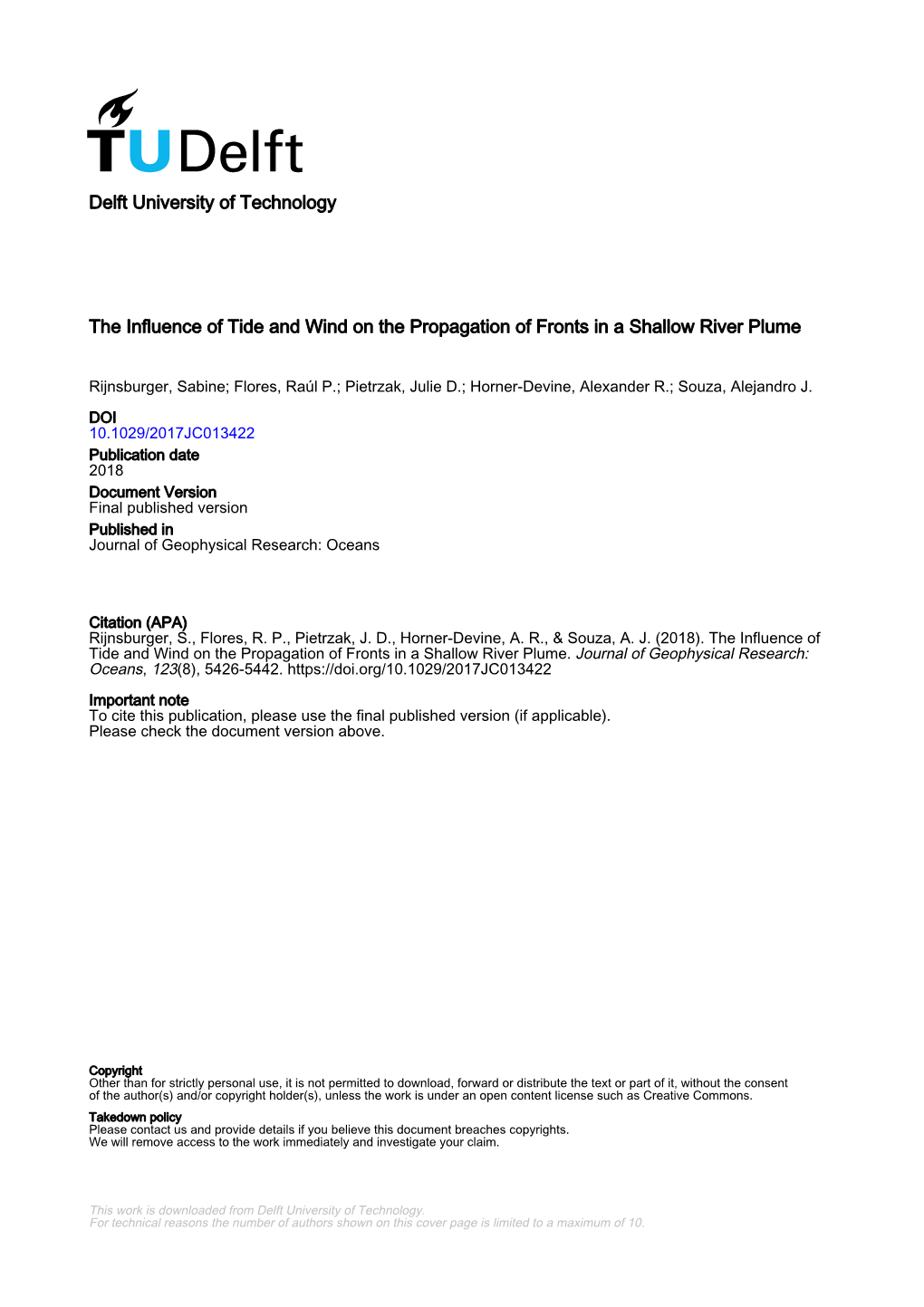 The Influence of Tide and Wind on the Propagation of Fronts in a Shallow River Plume