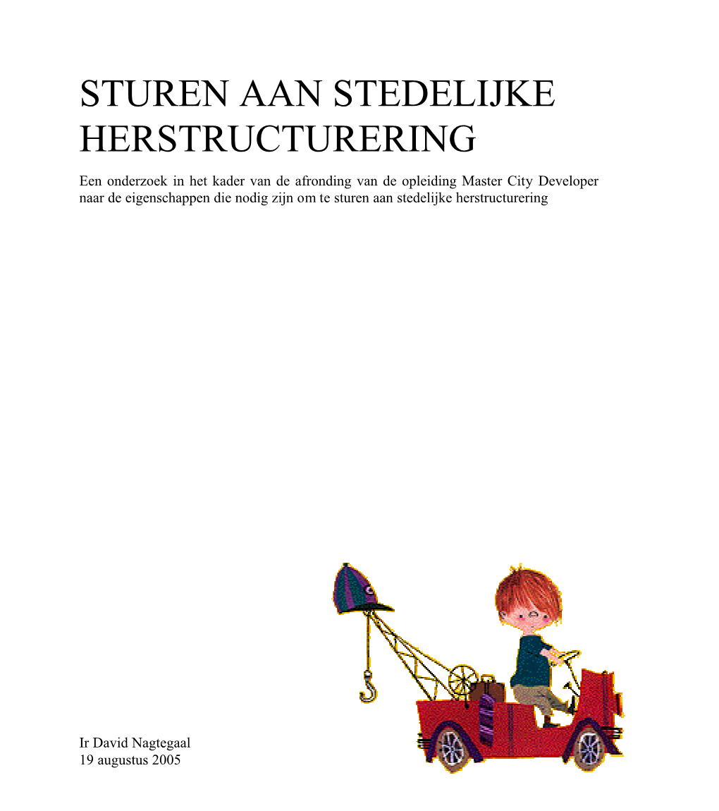 Sturen Aan Stedelijke Herstructurering Door David Nagtegaa…