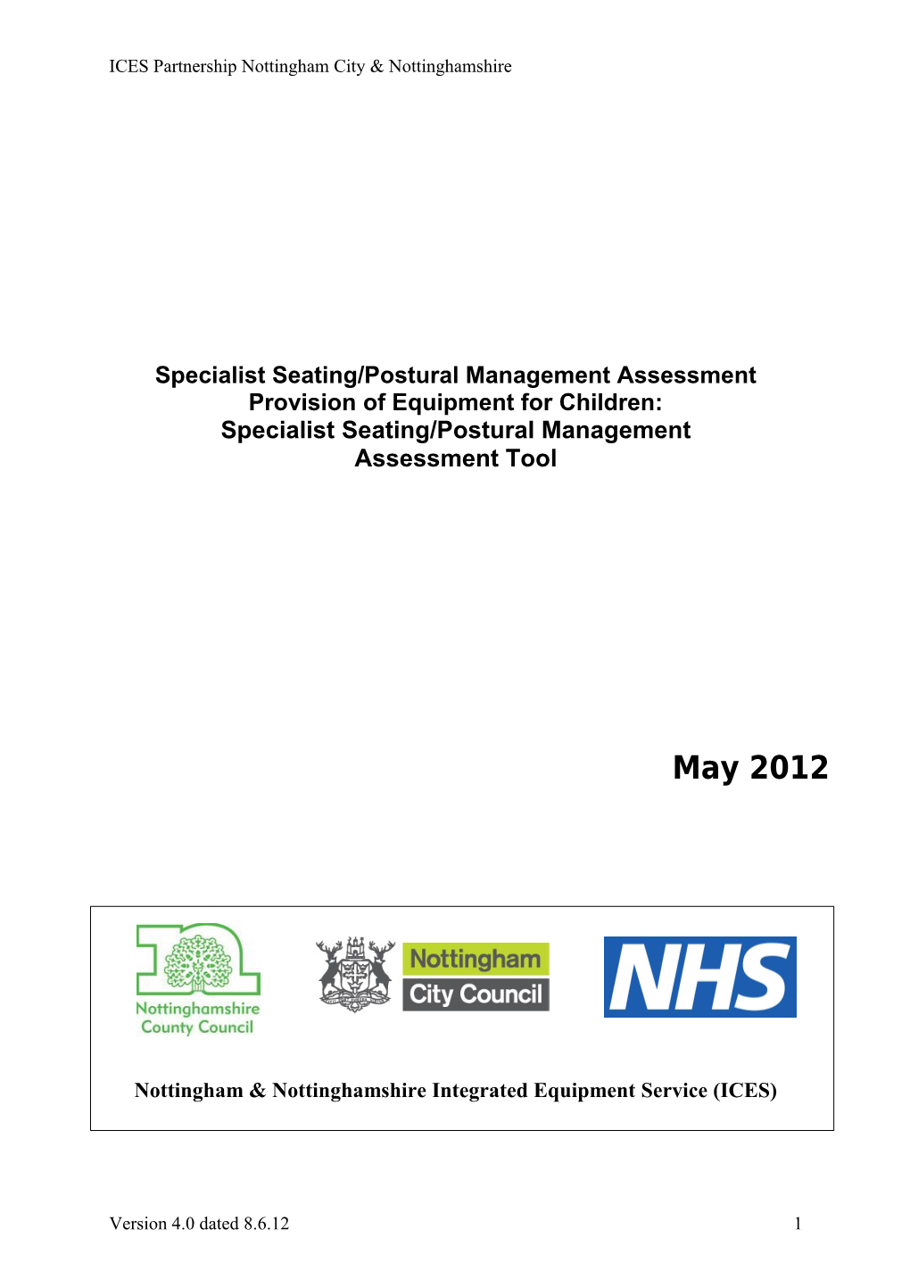 Specialist Seating/Postural Management Assessment