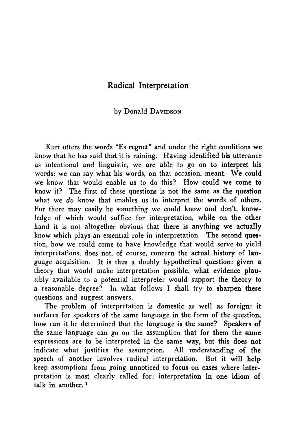 Davidson-Radical-Interpretation.Pdf