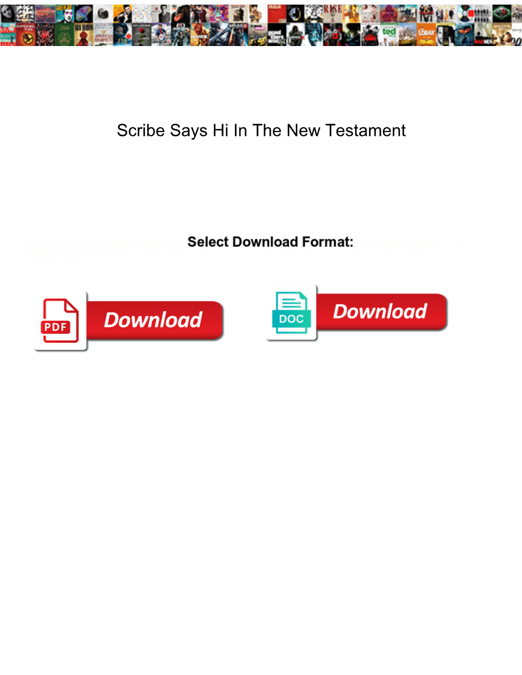 Scribe Says Hi in the New Testament