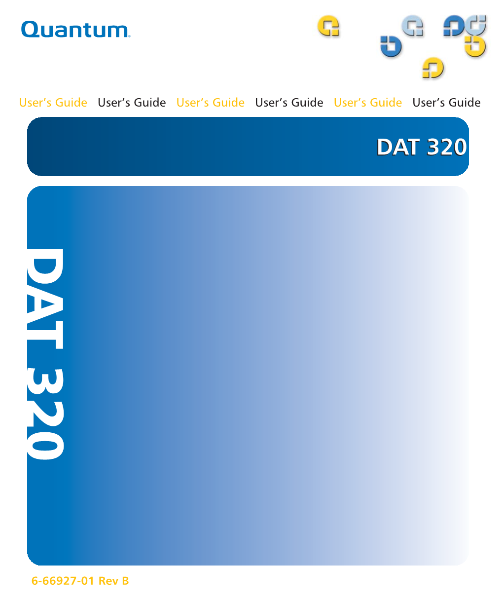 Quantum DAT 320 User's Guide