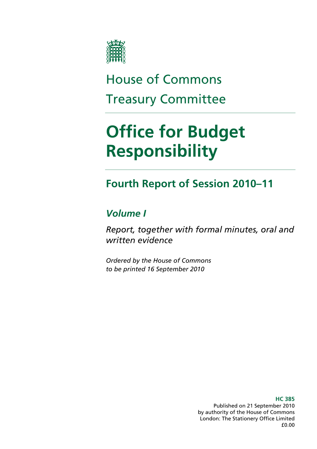 Office for Budget Responsibility