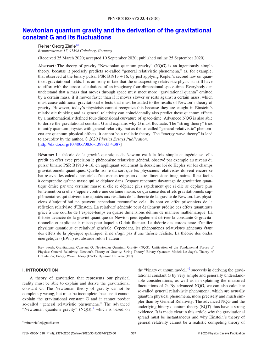 Newtonian Quantum Gravity and the Derivation of the Gravitational