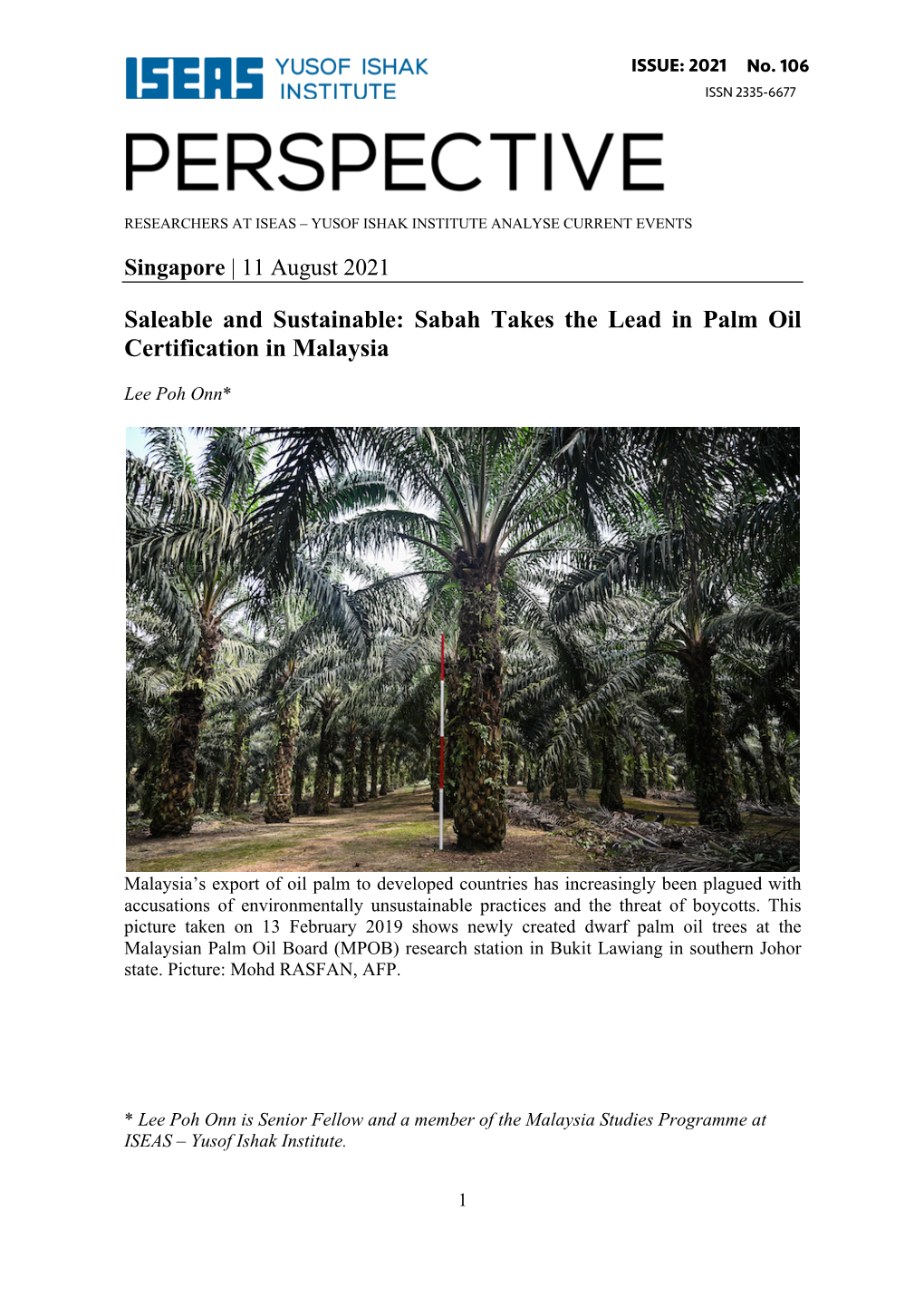 Saleable and Sustainable: Sabah Takes the Lead in Palm Oil Certification in Malaysia