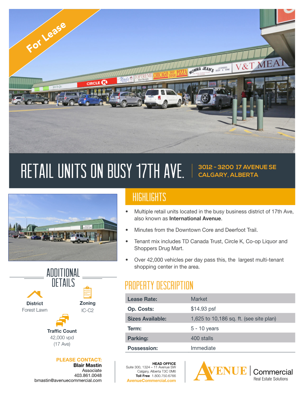 Retail Units on Busy 17Th Ave. 3012