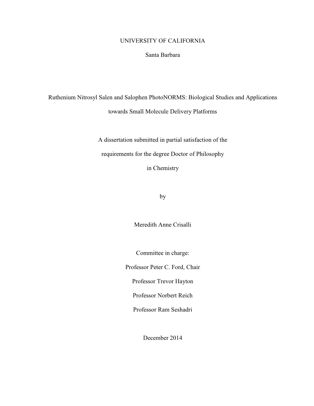 UC Santa Barbara Dissertation Template