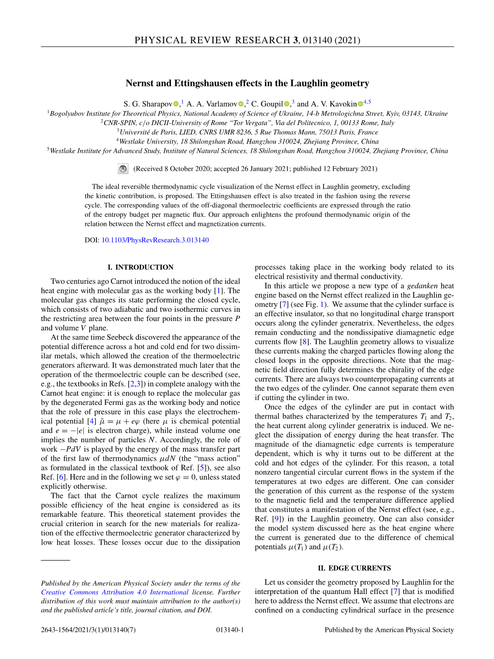 Nernst and Ettingshausen Effects in the Laughlin Geometry