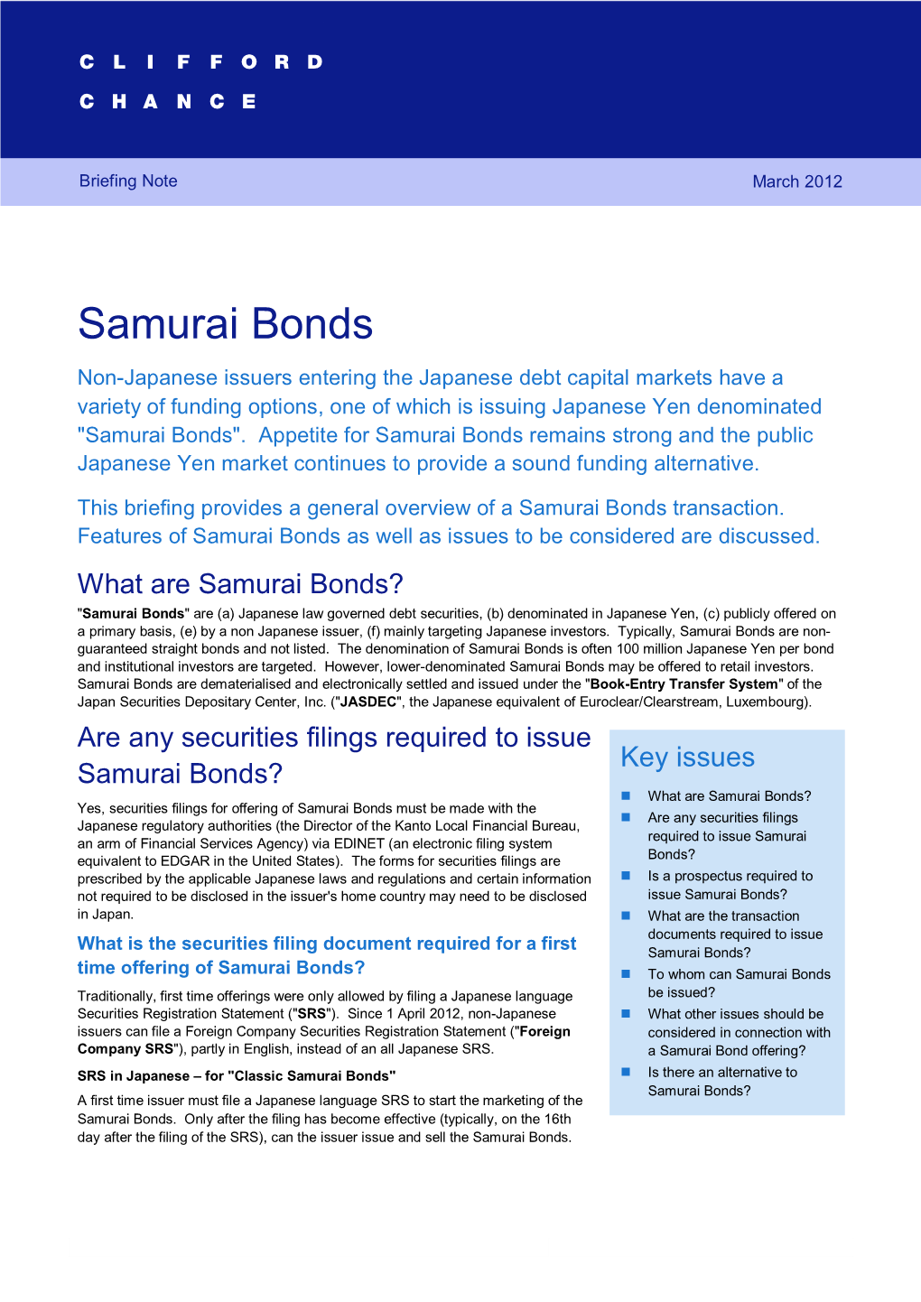 Samurai Bonds 1