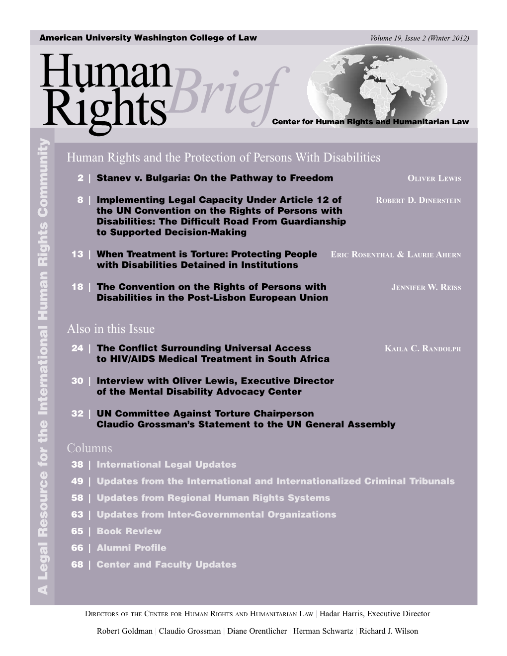 A Legal Resource for the International Human Rights Community Human
