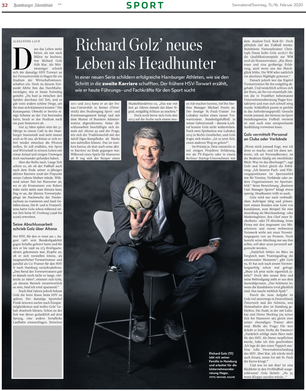 Richard Golz' Neues Leben Als Headhunter