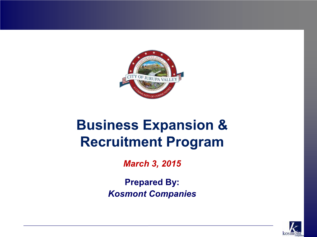 Expansion & Recruitment Program Summary