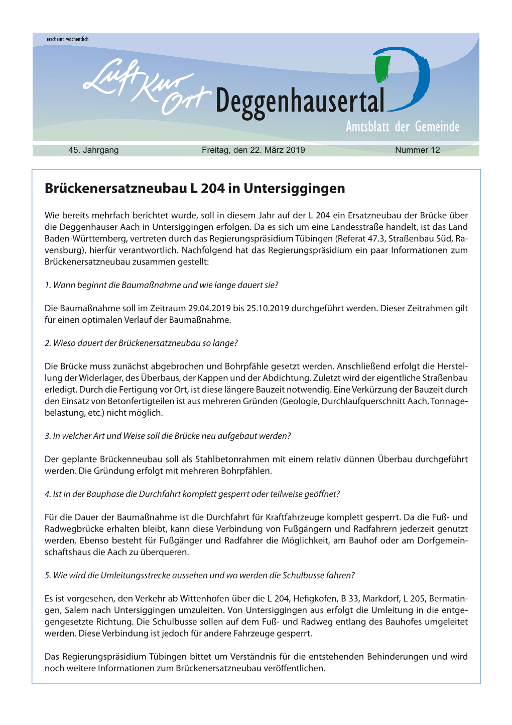 Deggenhausertal Amtsblatt Der Gemeinde