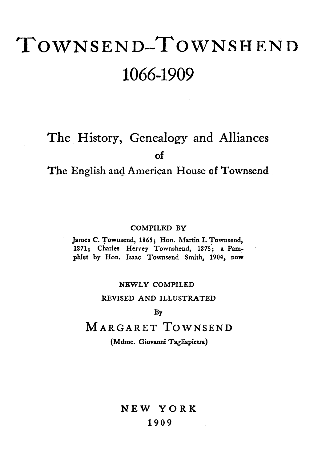 Townsend--Townshend 1066-1909