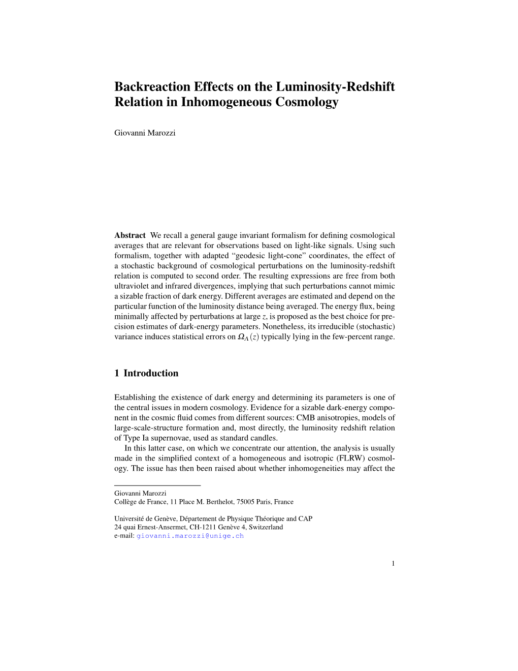 Backreaction Effects on the Luminosity-Redshift Relation in Inhomogeneous Cosmology