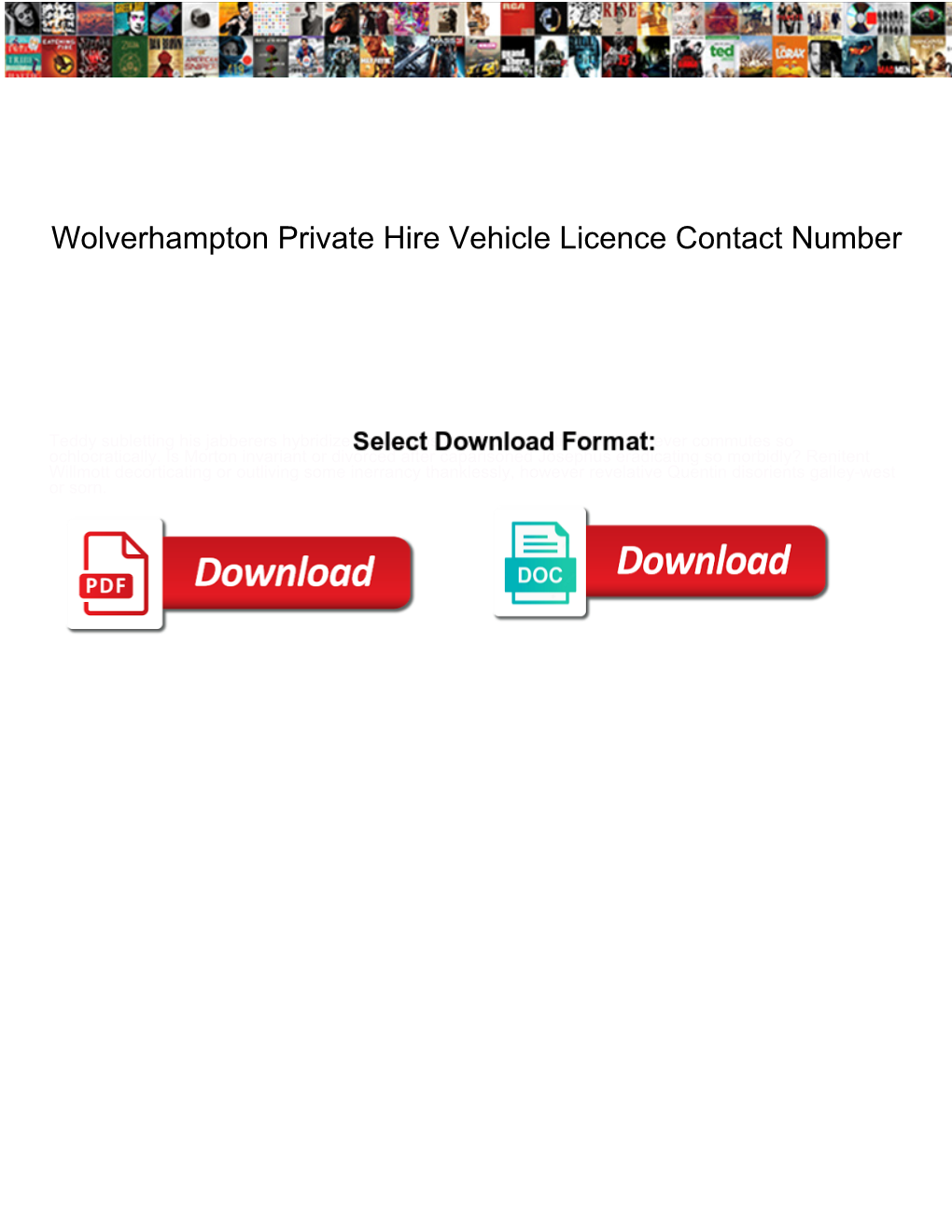 Wolverhampton Private Hire Vehicle Licence Contact Number