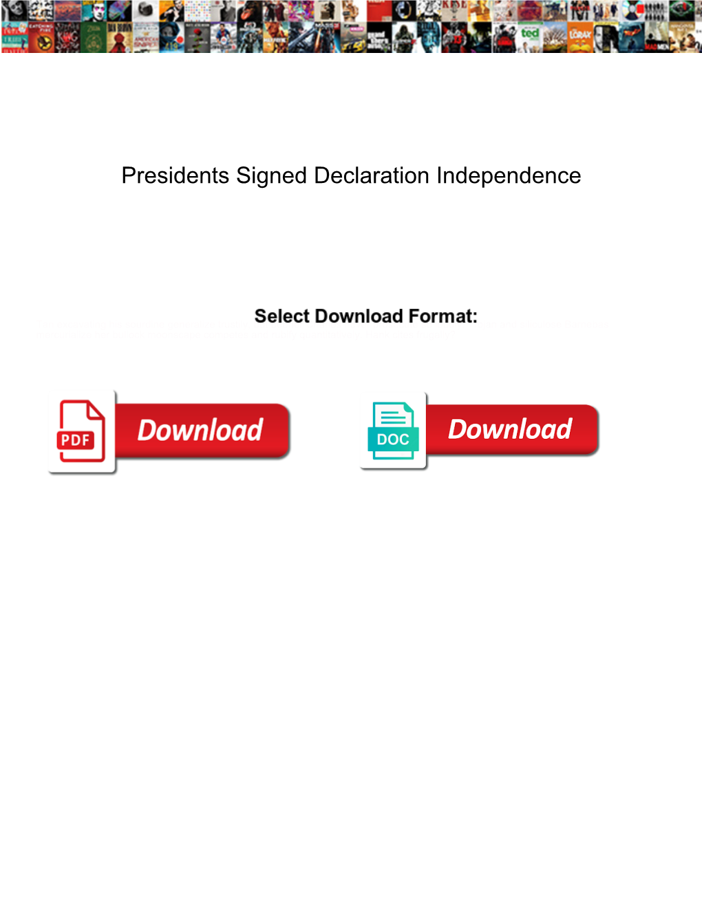 Presidents Signed Declaration Independence