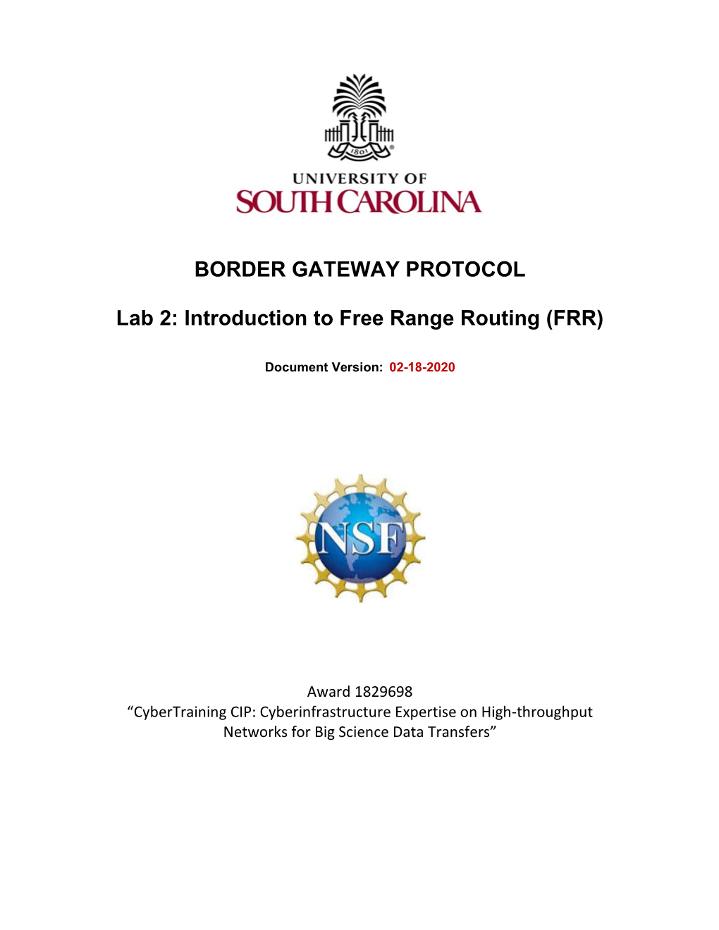 Lab 2: Introduction to Free Range Routing (FRR)