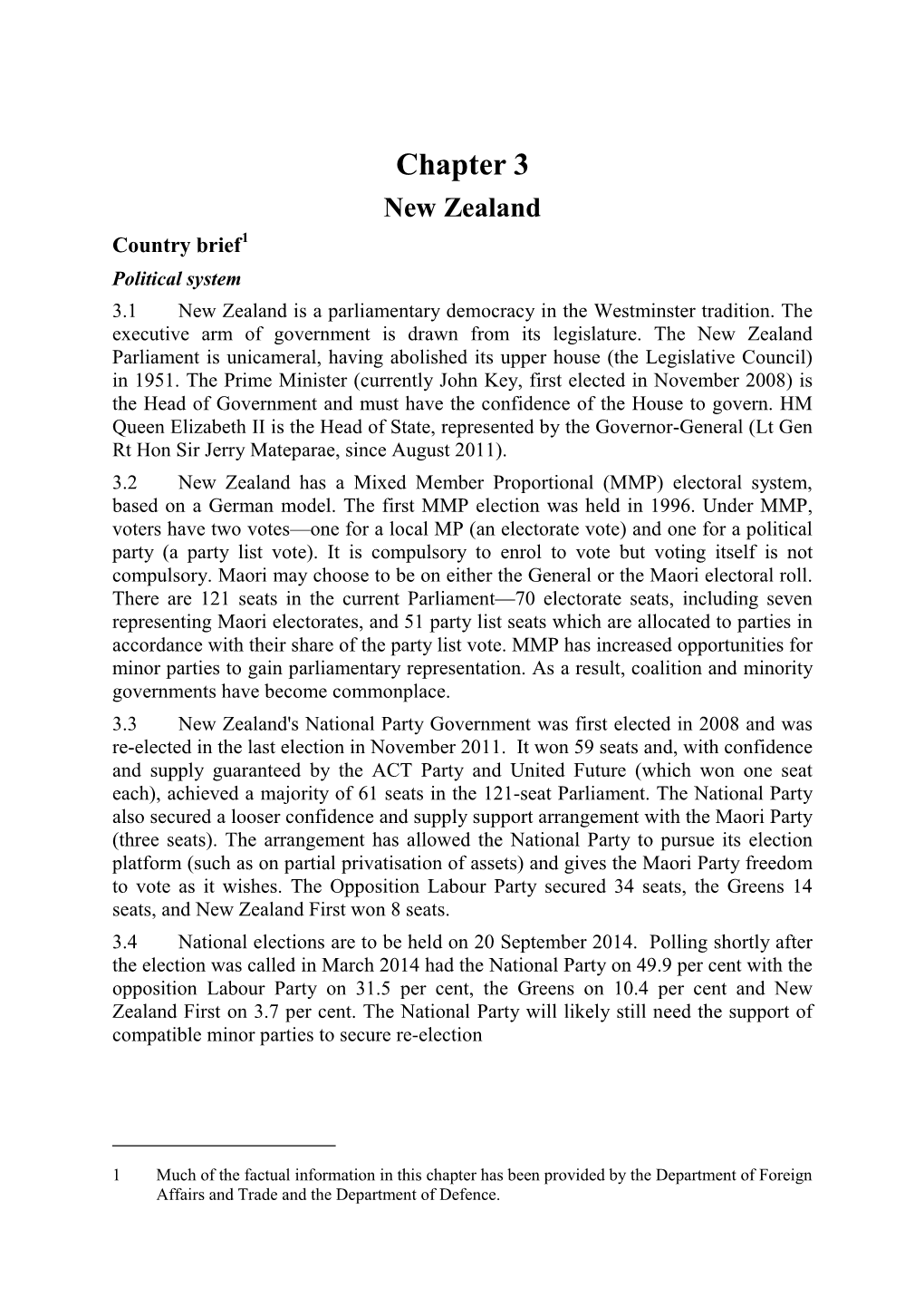 Report of the Parliamentary Delegation to Vanuatu and New