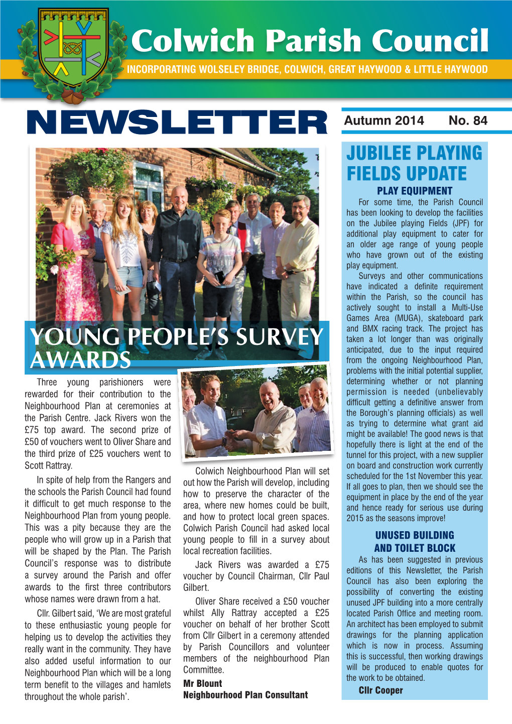 NEWSLETTER Autumn 2014 No