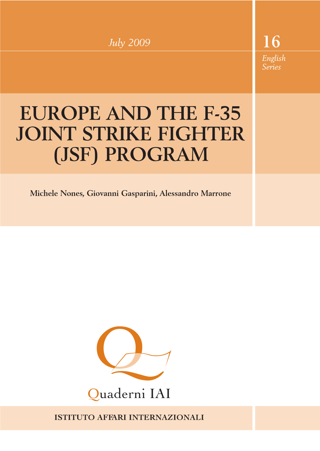 Europe and the F-35 Joint Strike Fighter (JSF) Program