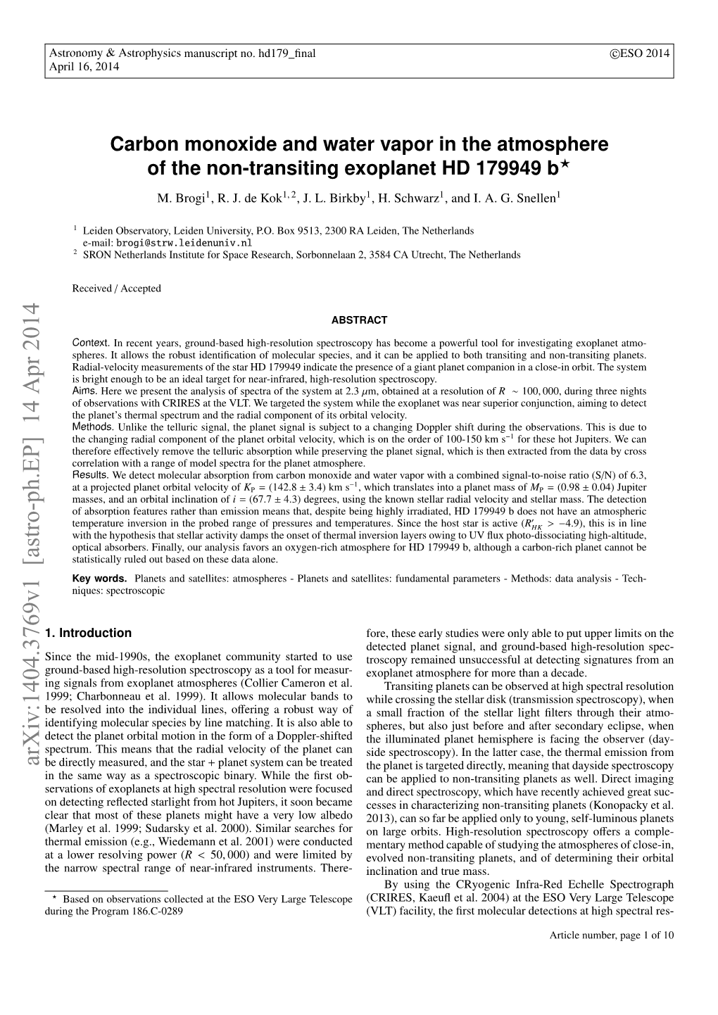 Carbon Monoxide and Water Vapor in the Atmosphere of the Non-Transiting Exoplanet HD 179949 B? M