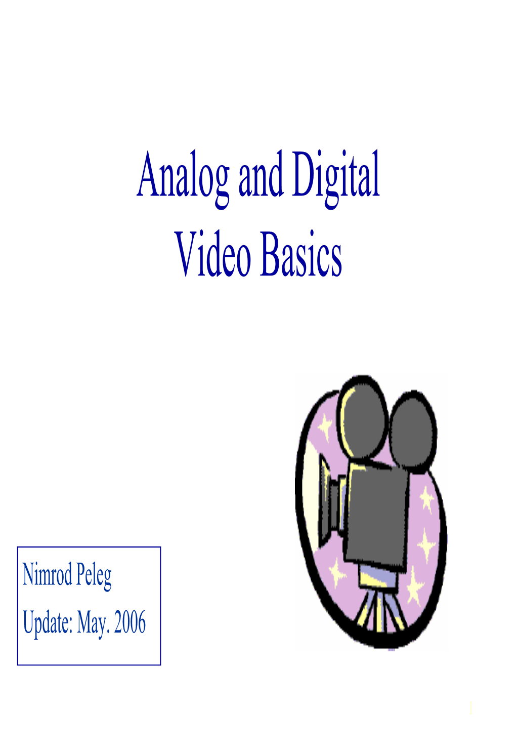 Basics of Video