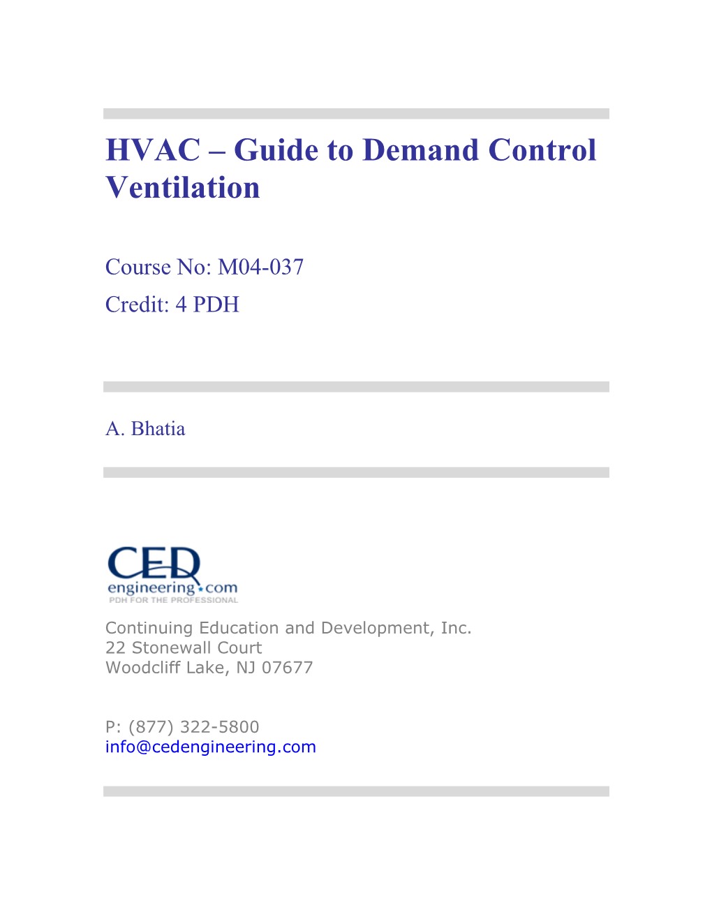 HVAC – Guide to Demand Control Ventilation