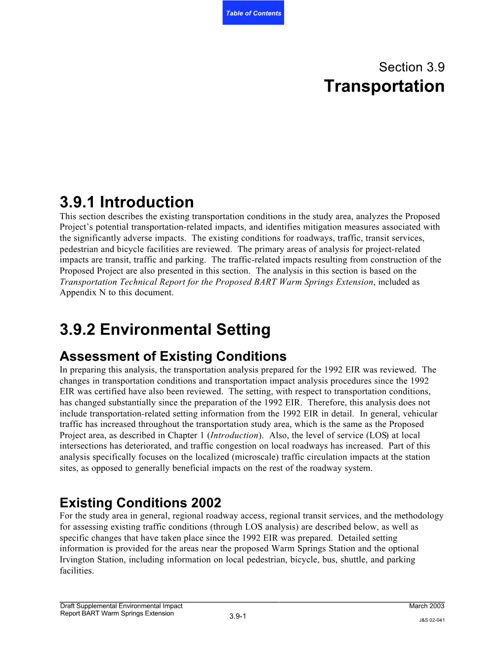 Section 3.9 Transportation