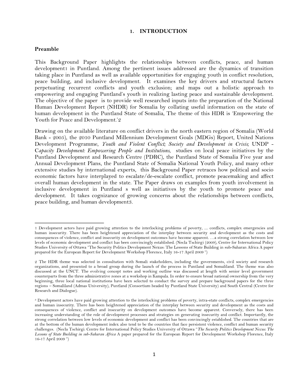 Draft Background Paper on Puntland Hdr September
