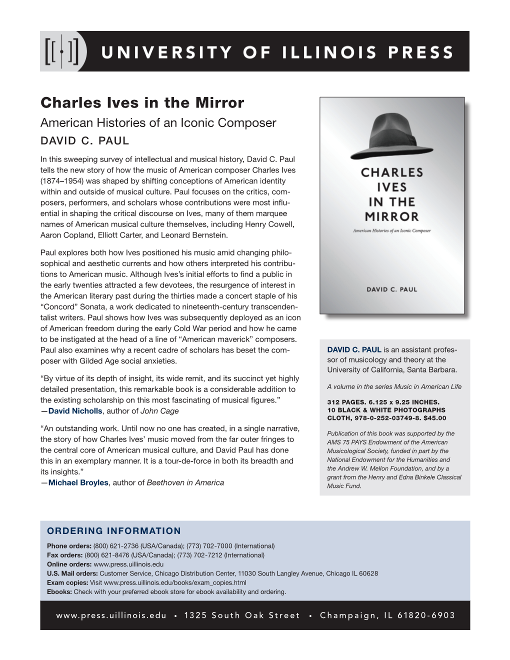 Charles Ives in the Mirror: American Histories of an Iconic Composer