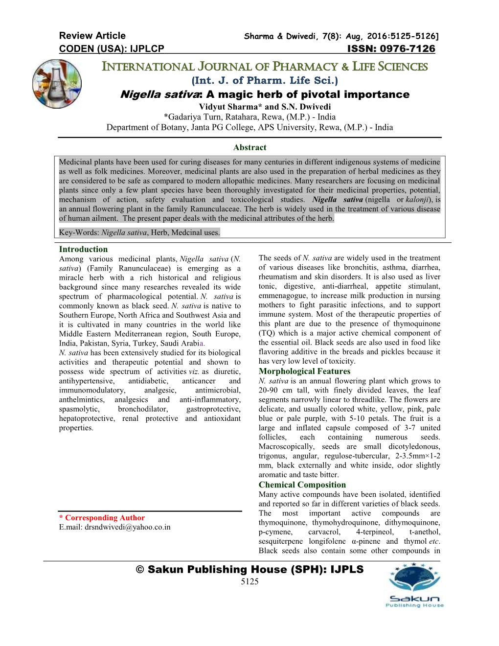 International Journal of Pharmacy & Life Sciences