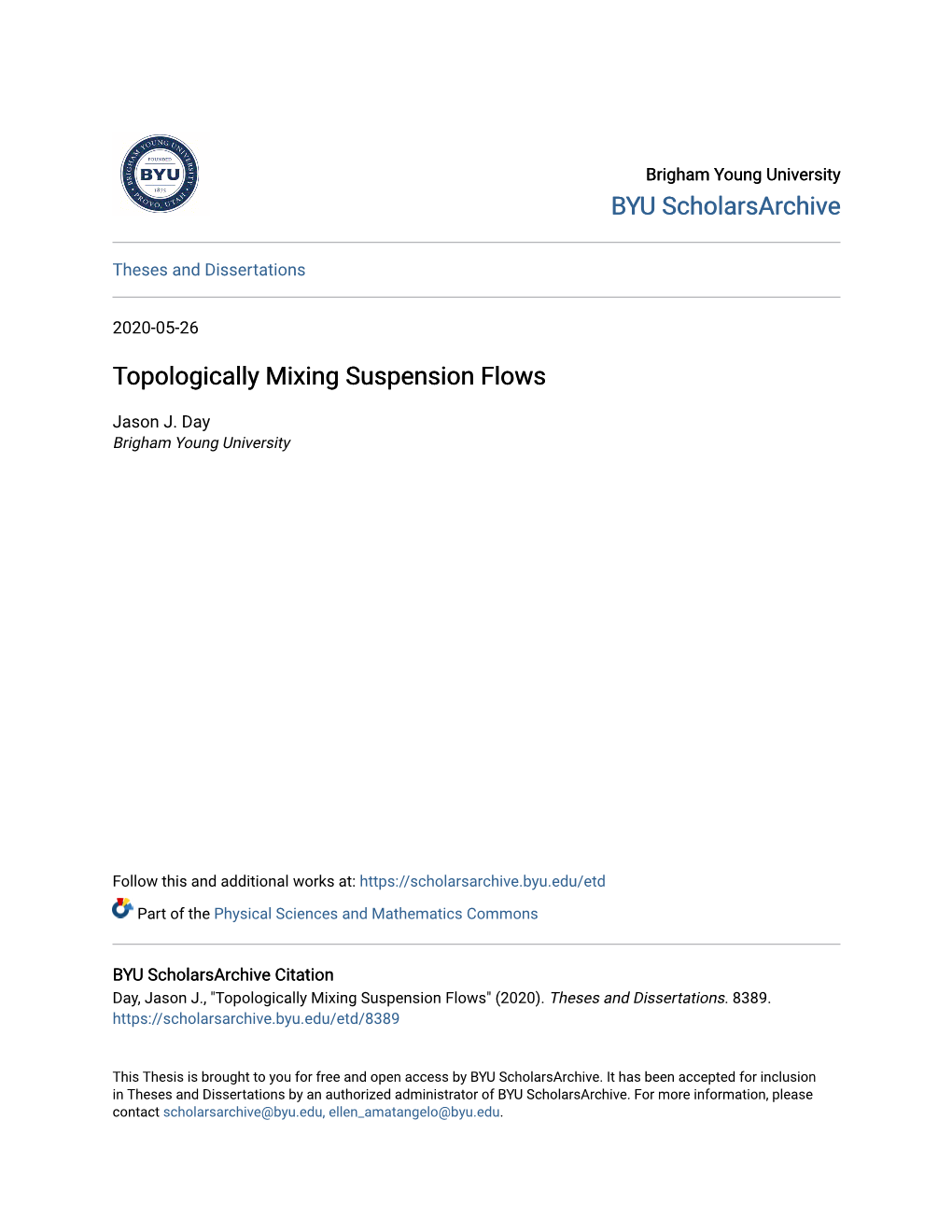 Topologically Mixing Suspension Flows