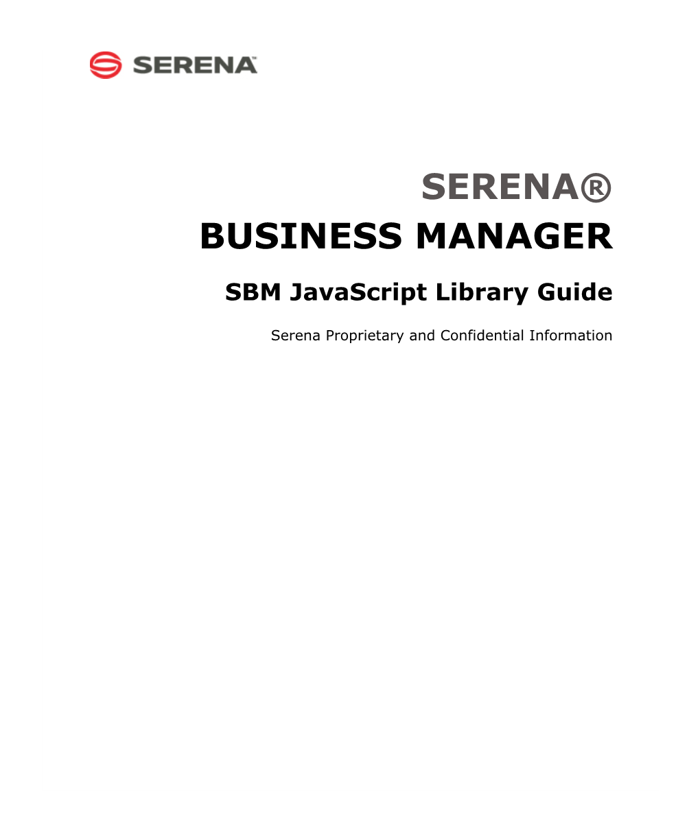 SBM Javascript Library Guide