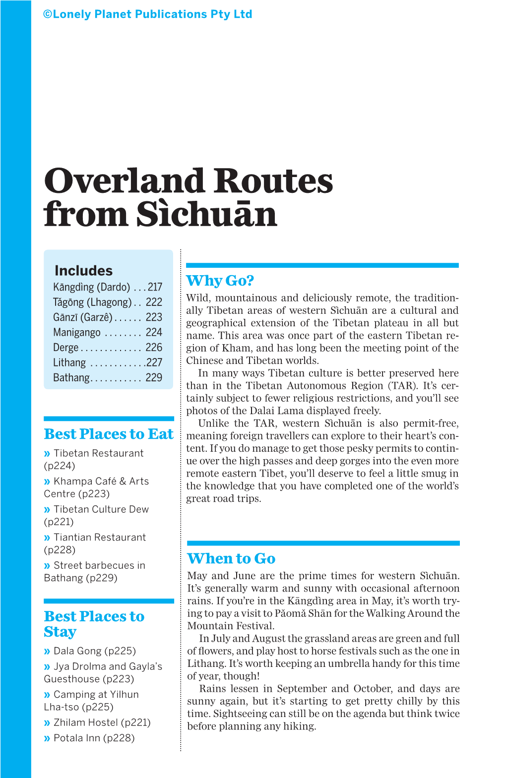 Overland Routes from Sìchuān