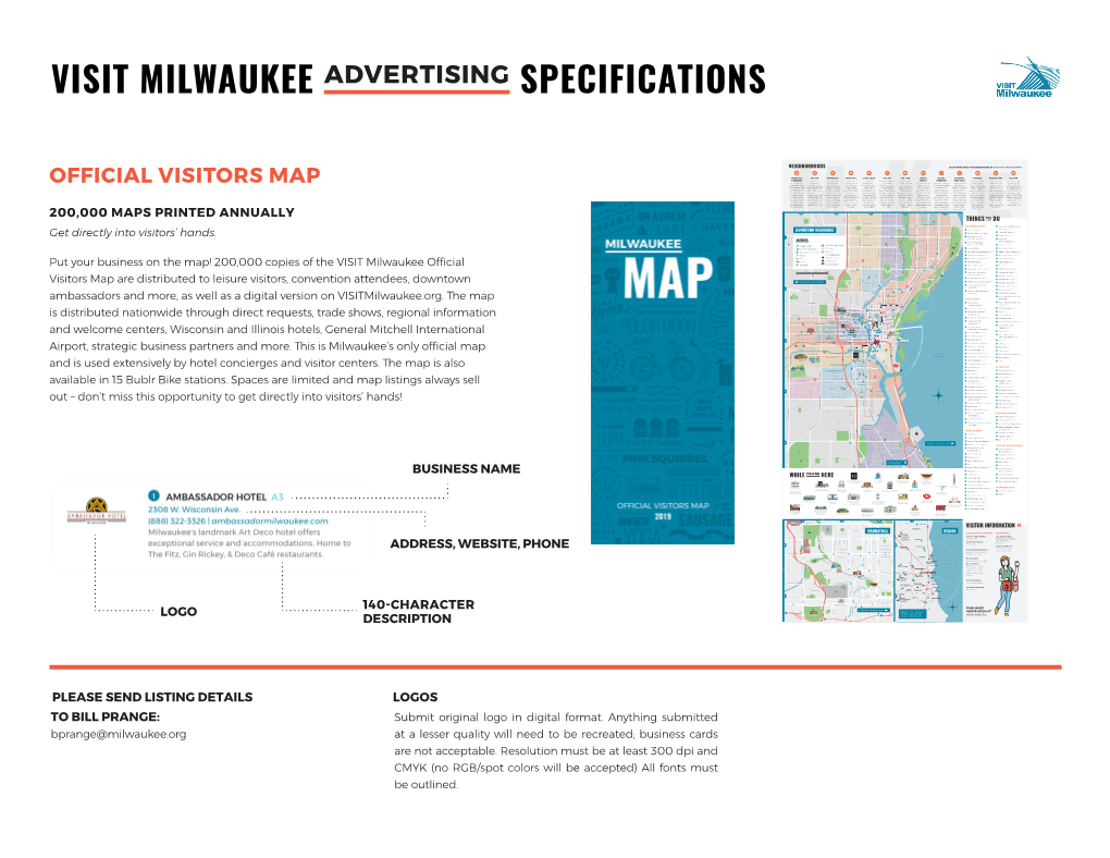 Visit Milwaukee Advertising Specifications