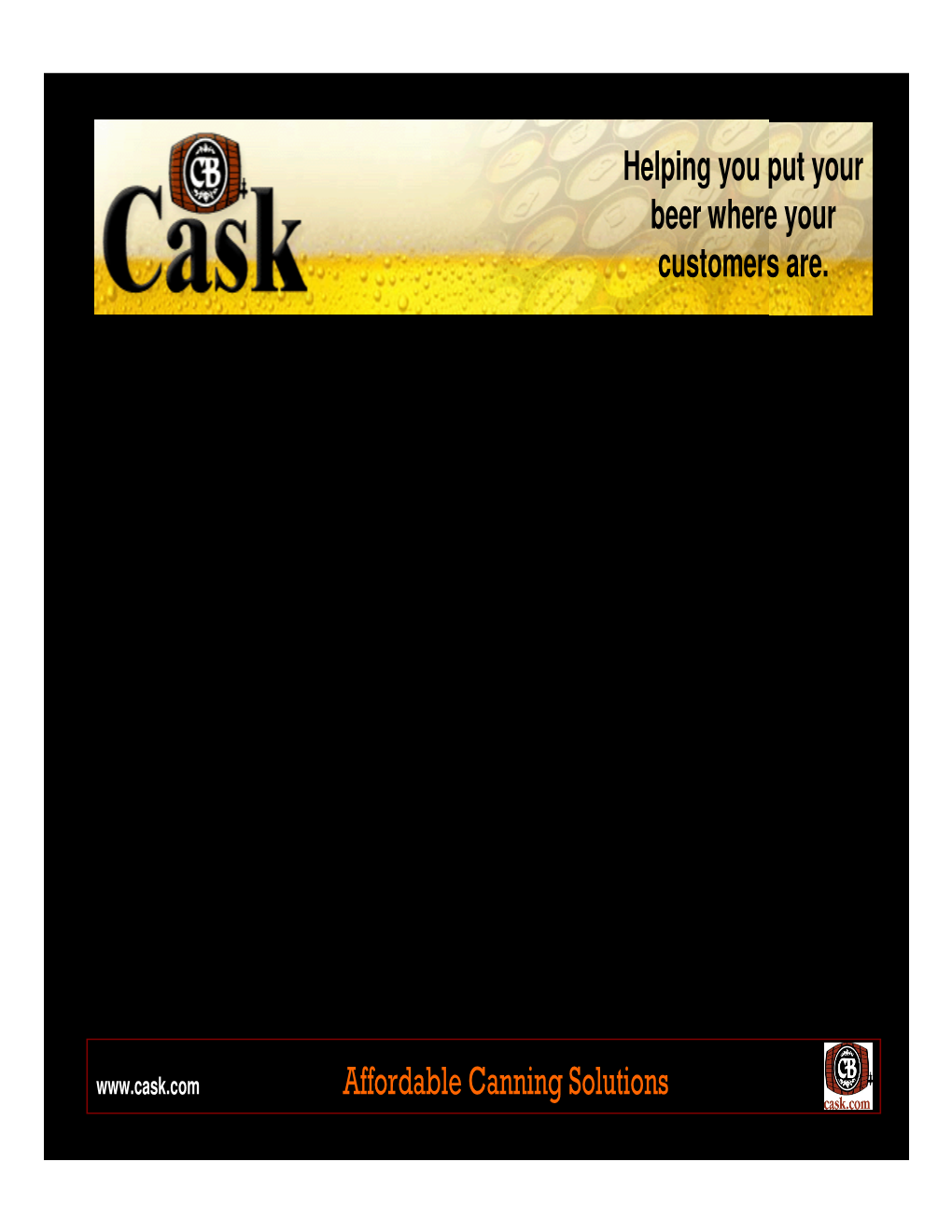 Welcome to Cask Brewing Systems