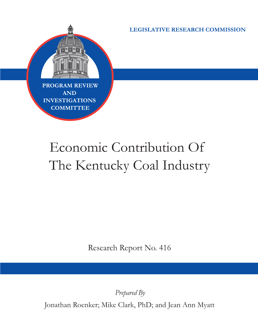 Economic Contribution of the Kentucky Coal Industry